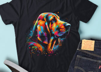 LT26 Colorful Artistic Bloodhounds Cute Dog Portrait Lover