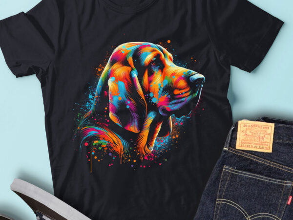 Lt26 colorful artistic bloodhounds cute dog portrait lover t shirt vector graphic