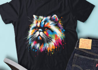 LT35 Colorful Artistic Persian Cat Funny Cat Owner t shirt vector graphic