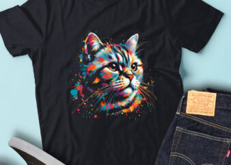 LT38 Colorful Artistic American Shorthair Cat Love Funny Cat