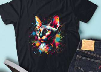 LT40 Colorful Artistic Sphynx Cat Love Pop Art Sphynx Cat t shirt vector graphic