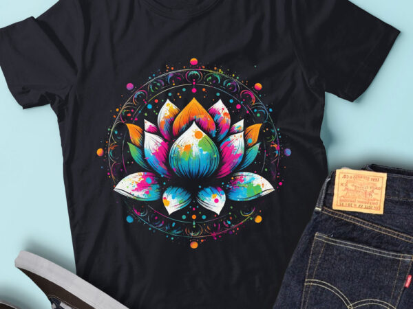 Lt41 lotus mandala circle spiritual yoga namaste vintage gifts t shirt vector graphic