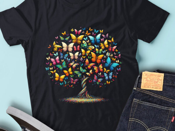 Lt42 butterfly tree beautiful butterflies tree nature shirt t shirt vector graphic