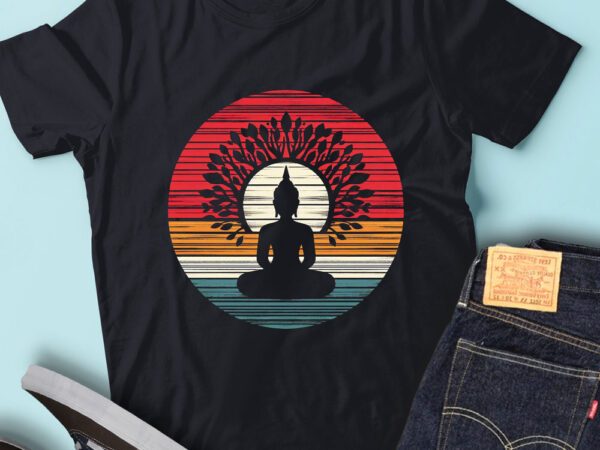 Lt44 retro buddha buddhism zen spiritual yoga meditation t shirt vector graphic