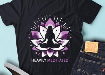 LT47 Heavily Meditated Funny Meditation Yoga Retreat t shirt vector graphic
