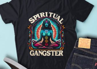 LT48 Yoga Spiritual Funny Yoga Gangster Meditation t shirt vector graphic
