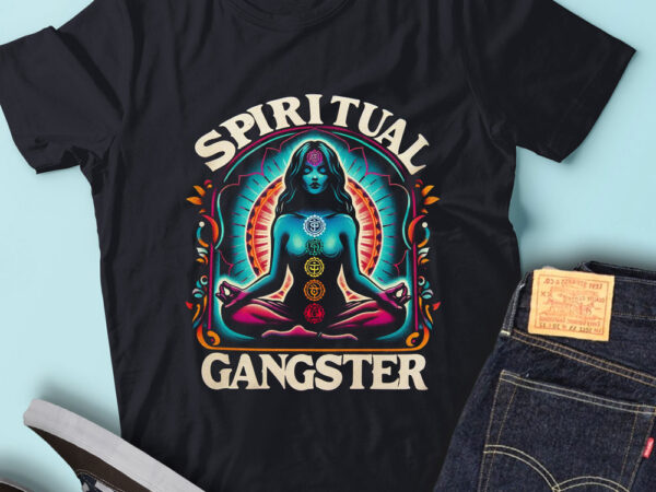 Lt48 yoga spiritual funny yoga gangster meditation t shirt vector graphic