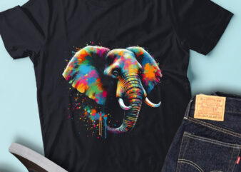 LT56 Colorful Artistic Elephant Vibrant Animal Illustration