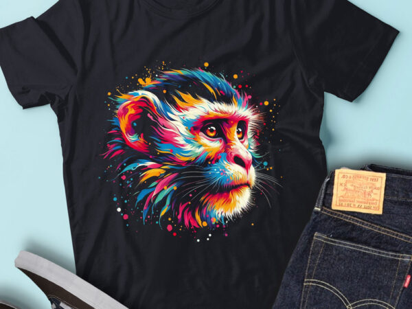 Lt57 colorful artistic monkey pop art wild animals t shirt vector graphic
