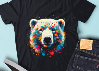 LT61 Colorful Artistic Polar Bear White Bear Lovely Animals t shirt vector graphic