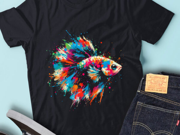 Lt62 colorful artistic guppy fish wonderful colored portrait t shirt vector graphic