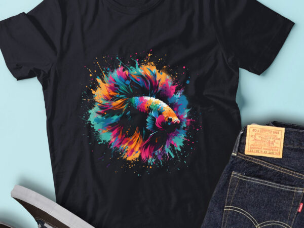 Lt63 colorful artistic bettas fish artistic aquarium fish t shirt vector graphic