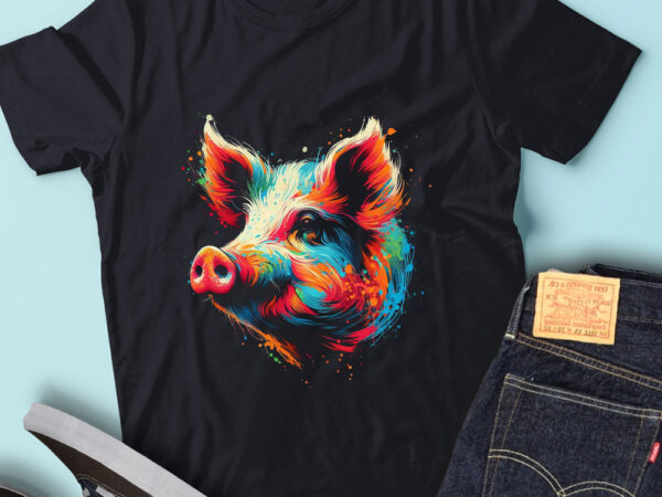 Lt67 colorful artistic pig funny pig pet pop art animal t shirt vector graphic