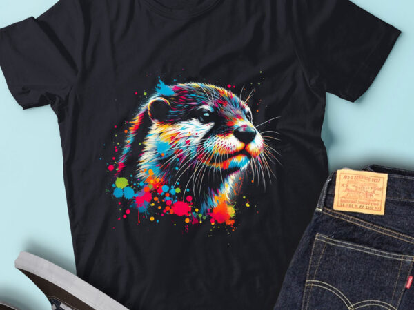 Lt71 colorful artistic otter animal design nature lovers