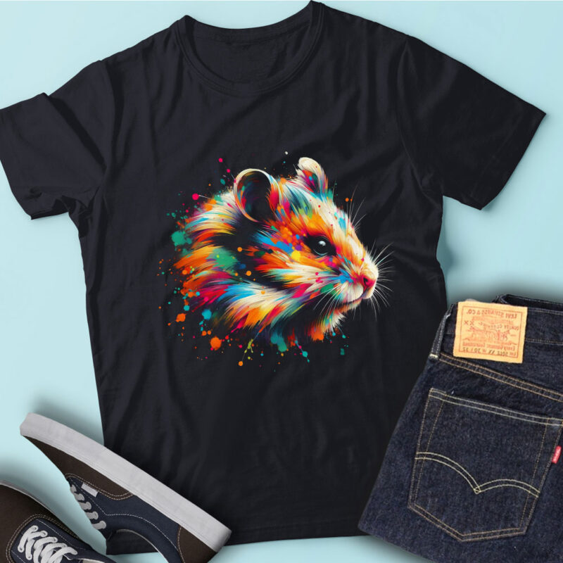 LT73 Colorful Artistic Hamster Animal Lover Pet Owners