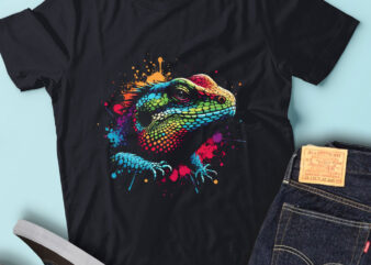 LT75 Colorful Artistic Lizard Nature Reptile Animal Portrait t shirt vector graphic