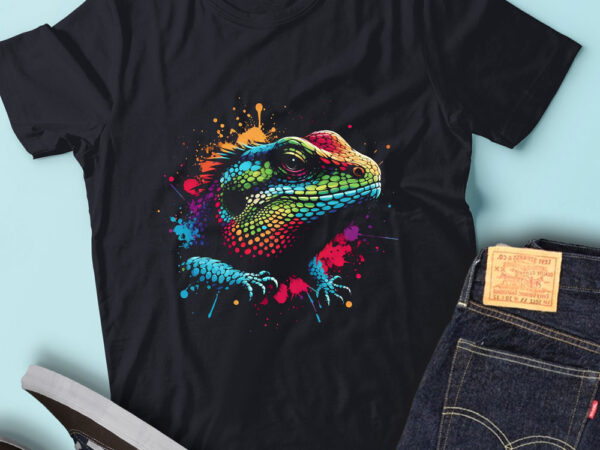 Lt75 colorful artistic lizard nature reptile animal portrait t shirt vector graphic