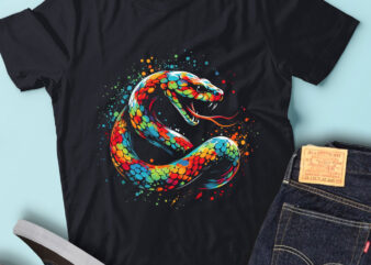 LT83 Colorful Artistic Snake Vibrant Reptile Wildlife Lover t shirt vector graphic