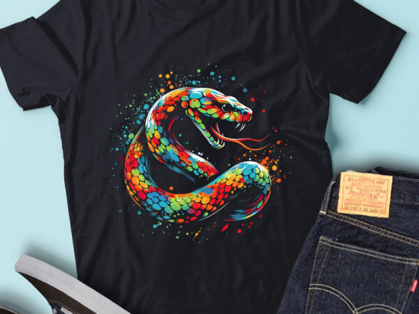 Lt83 colorful artistic snake vibrant reptile wildlife lover t shirt vector graphic