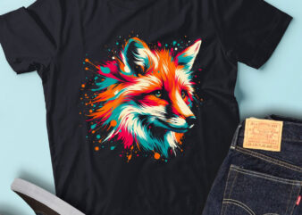 LT84 Colorful Artistic Fox Cute Fox Lover Vibrant Wildlife