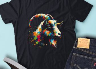 LT85 Colorful Artistic Goat Vibrant Animals Portrait Lover t shirt vector graphic