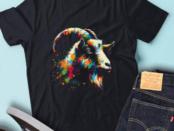 Lt85 colorful artistic goat vibrant animals portrait lover t shirt vector graphic