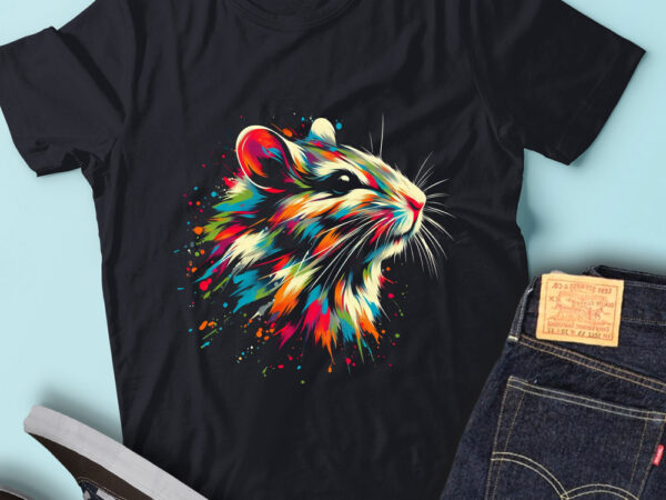 Lt86 colorful artistic gerbil funny animal portrait lover t shirt vector graphic