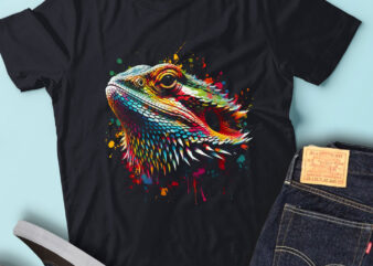 LT87 Colorful Artistic Bearded Dragon Cool Painting Cute Pet