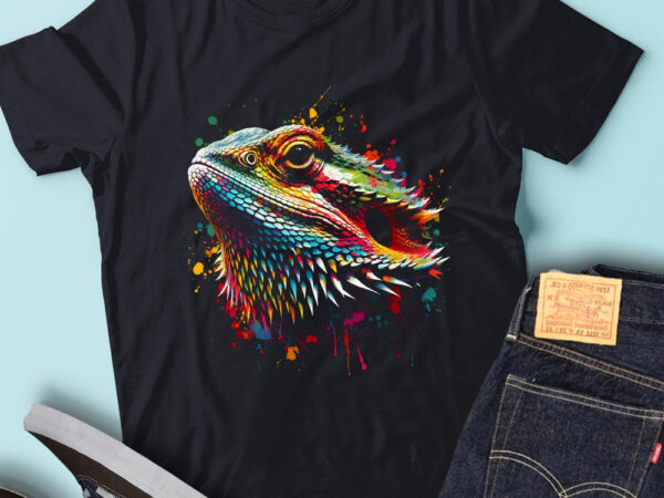 Lt87 colorful artistic bearded dragon cool painting cute pet t shirt vector graphic
