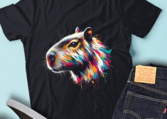 LT89 Colorful Artistic Capybara Painting Rodent Animal Lover