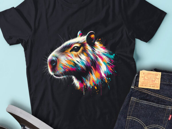 Lt89 colorful artistic capybara painting rodent animal lover t shirt vector graphic