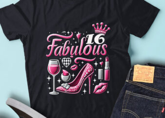 LT92 16_Fabulous Birthday Gift For Women Birthday Outfit t shirt vector graphic