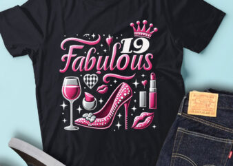 LT92 19_Fabulous Birthday Gift For Women Birthday Outfit t shirt vector graphic