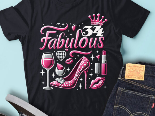 Lt92 34_fabulous birthday gift for women birthday outfit t shirt vector graphic