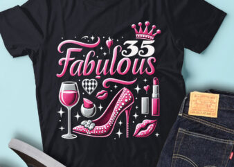 LT92 35_Fabulous Birthday Gift For Women Birthday Outfit t shirt vector graphic