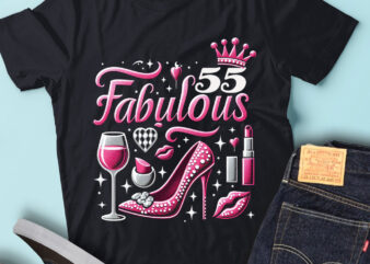 LT92 55_Fabulous Birthday Gift For Women Birthday Outfit t shirt vector graphic