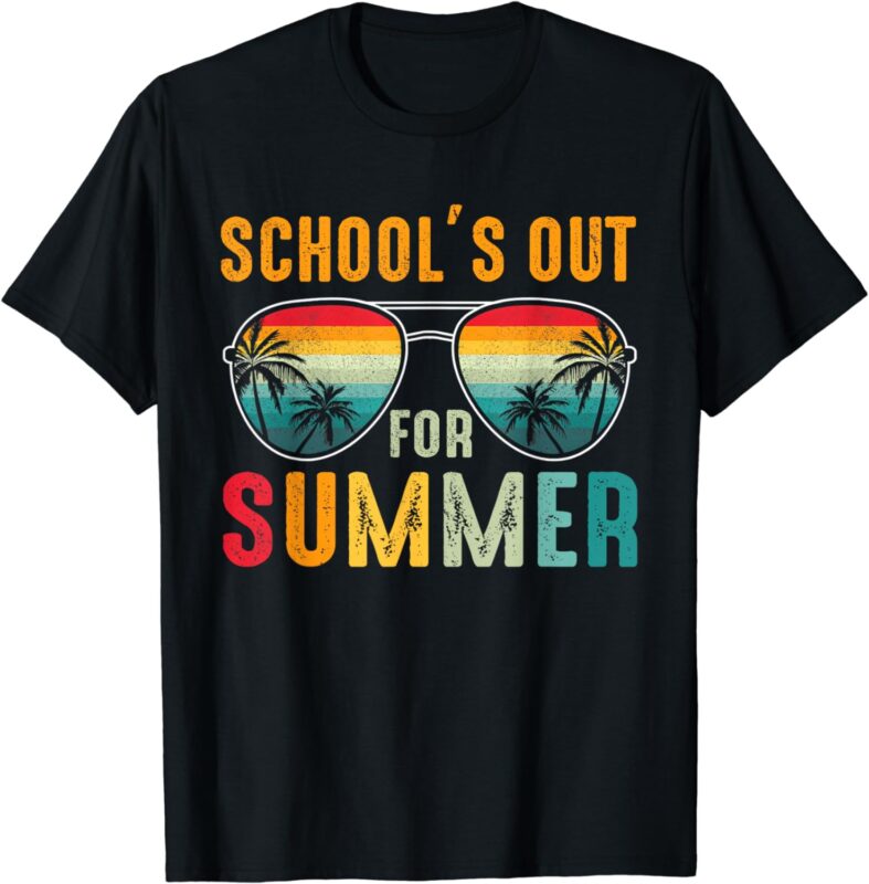 Last Day Of School Retro Schools Out For Summer Teacher Boys T-Shirt