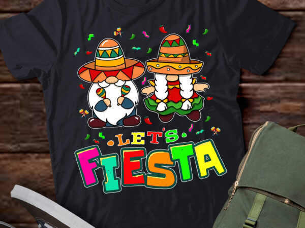 Lets fiesta 5 funny gnome cinco de mayo mexican t-shirt ltsp