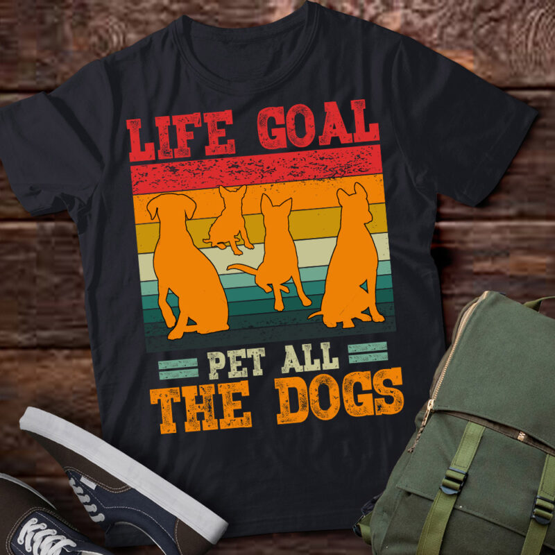 Life Goal Pet All The Dogs For Women Kids Funny Dog T-Shirt ltsp