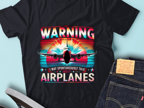 M148 funny pilot & aviation airplane t shirt warning may talk about airplanes