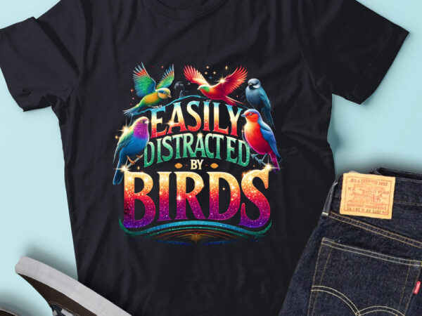 M164 easily distracted by birds funny bird gift t shirt designs for sale