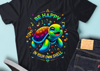 M176 Be Happy In Your Own Shell Autism Awareness Turtle t shirt designs for sale