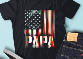 M188 Proud Papa Funny Fathers Day Gifts Dad America USA flag