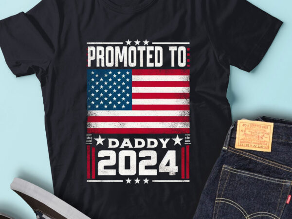 M190 promoted to daddy est 2024 first time dad t shirt designs for sale