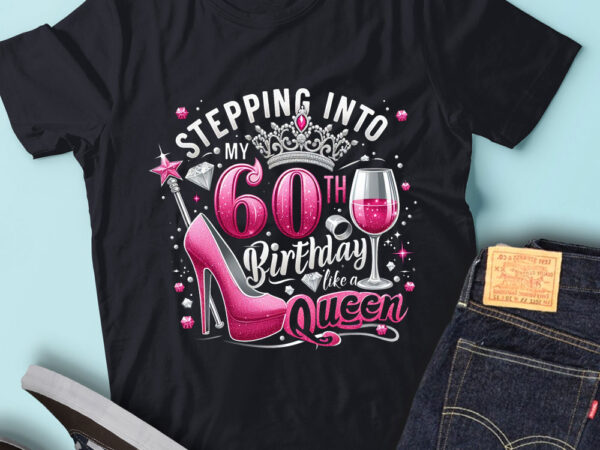 M200 stepping into my 60th birthday like a queen pink wine t shirt designs for sale