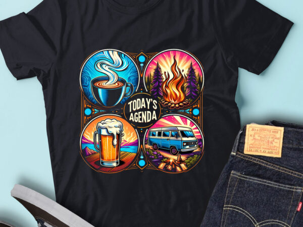 M215 today’s agenda camping lover agenda t shirt designs for sale