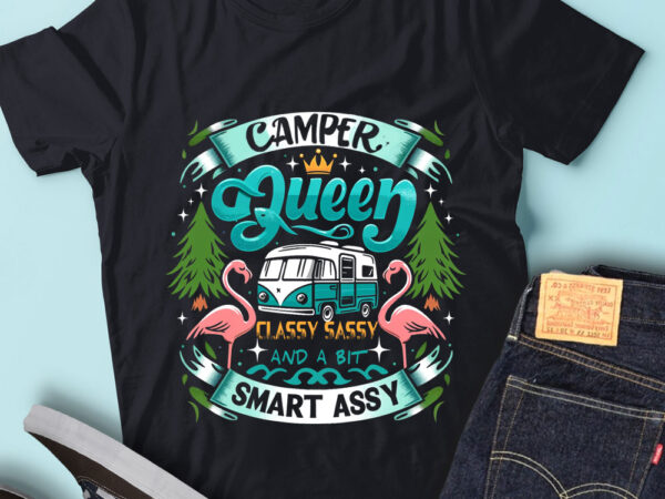 M220 camper queen classy sassy and a bit smart assy camping t shirt designs for sale
