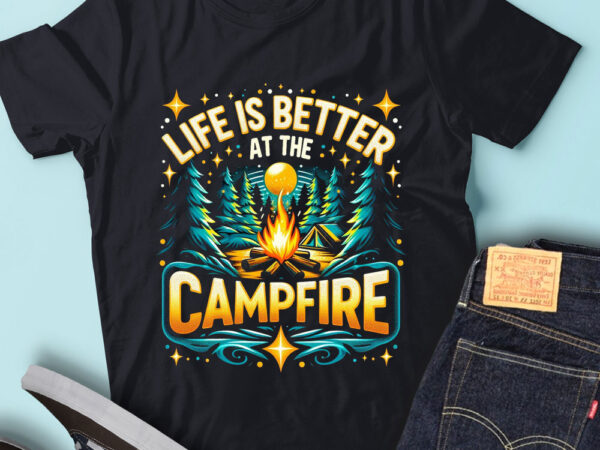 M221 life is better at the campfire funny camping camper t shirt designs for sale