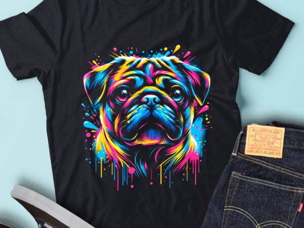 M230 cute dog colorful artistic pug pet animal lover t shirt designs for sale