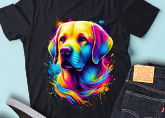M231 Colorful Artistic Retriever Cute Dog Lover t shirt designs for sale